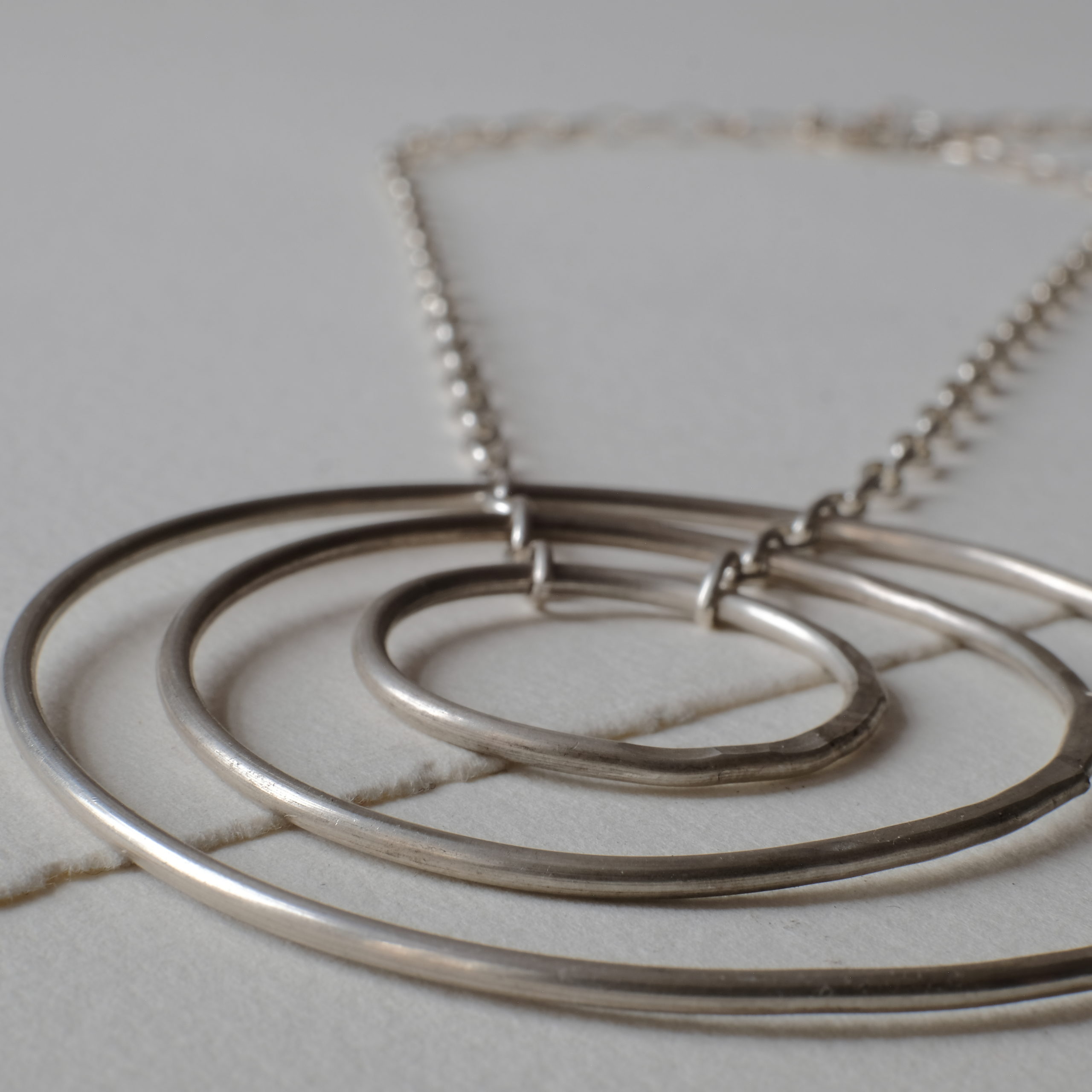 Solid silver infinity necklace